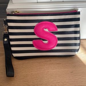 S Monogram Betsey Johnson wristlet used